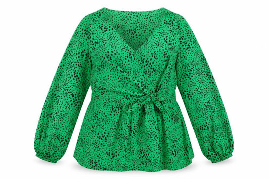 Womens UK Size 20 Simply Be Green Wrap Blouse