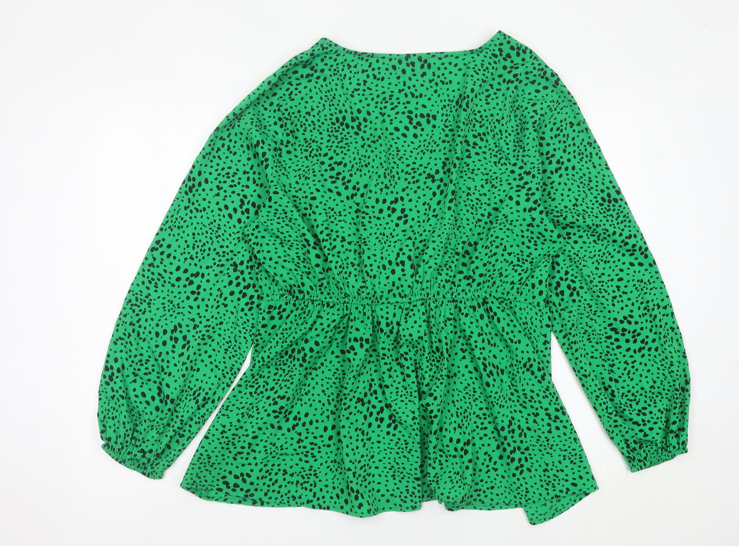 Womens UK Size 20 Simply Be Green Wrap Blouse