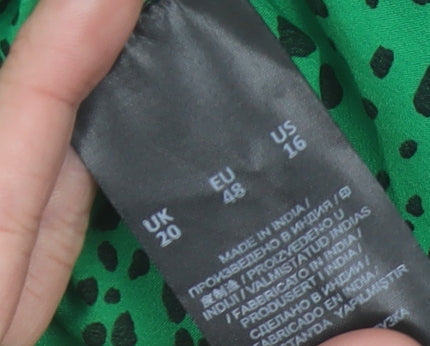 Womens UK Size 20 Simply Be Green Wrap Blouse