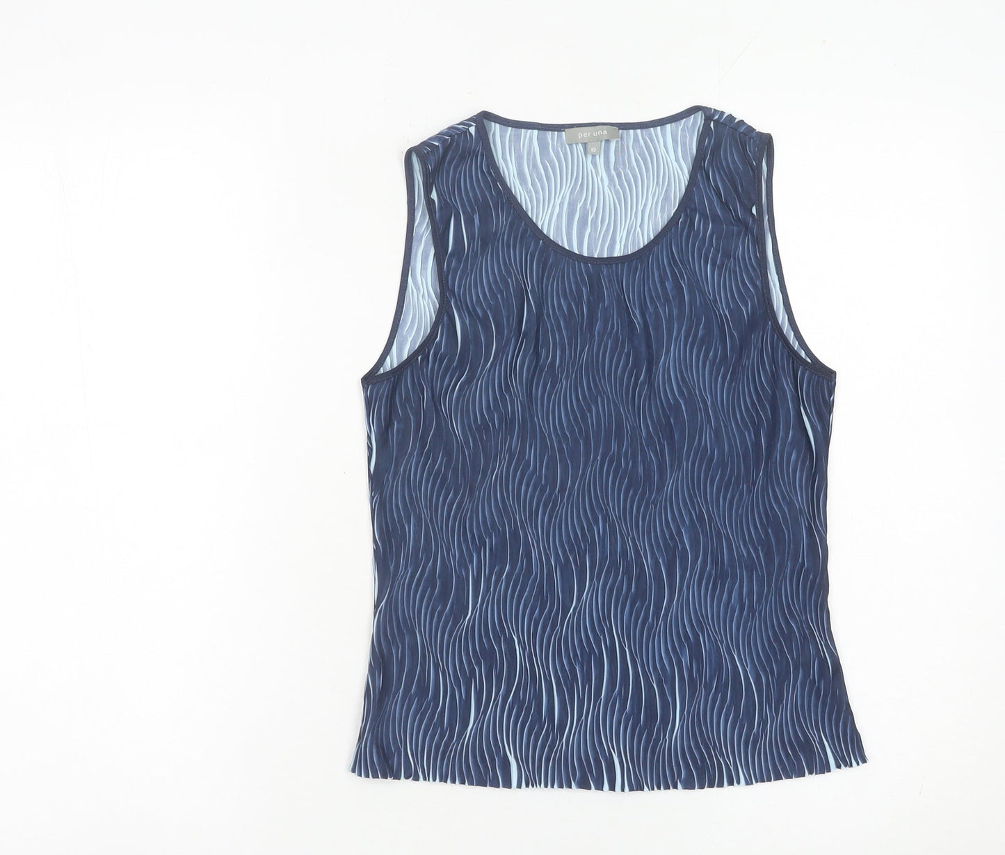 Womens UK Size 12 Marks and Spencer Blue Basic Tank
