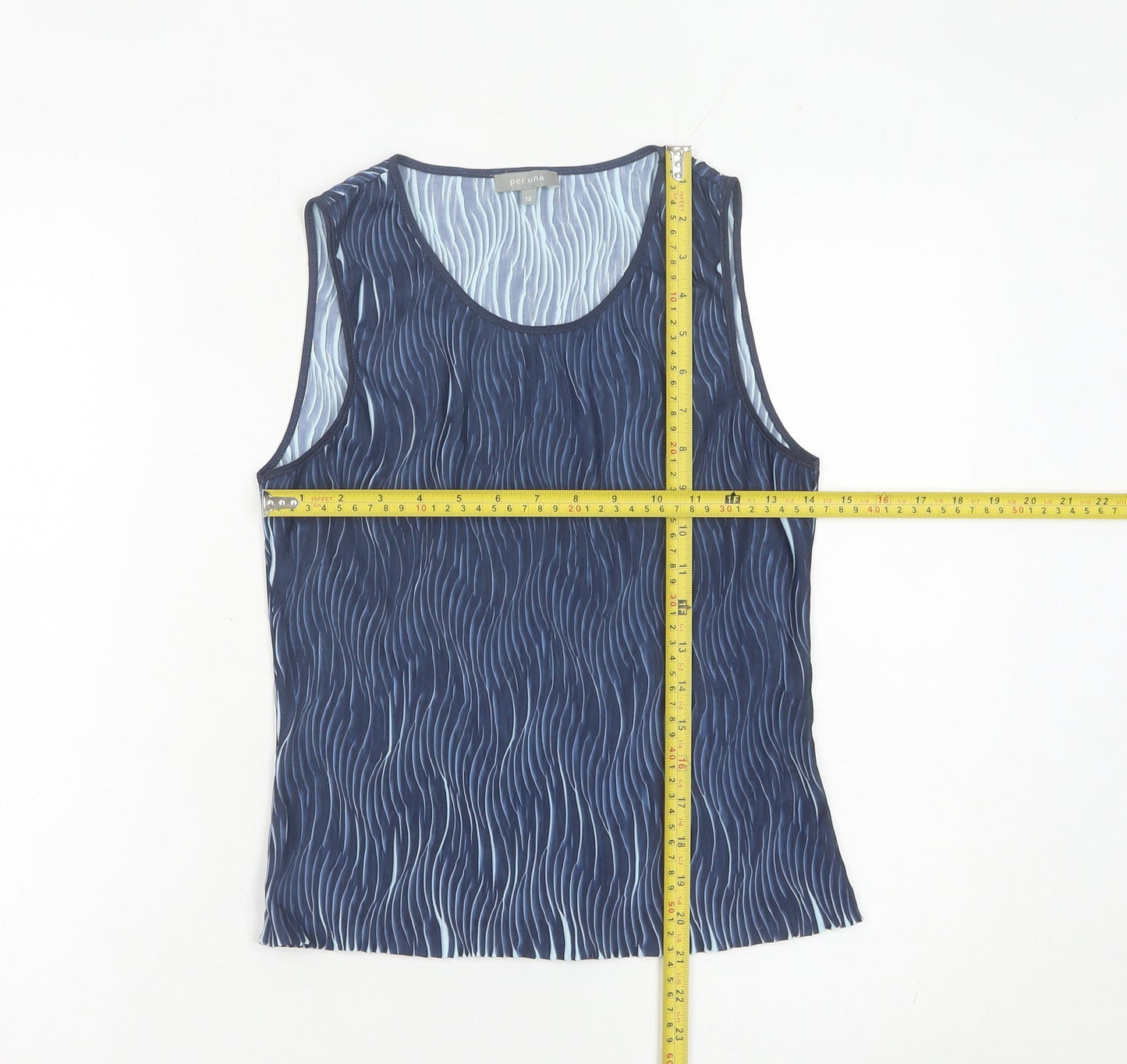 Womens UK Size 12 Marks and Spencer Blue Basic Tank
