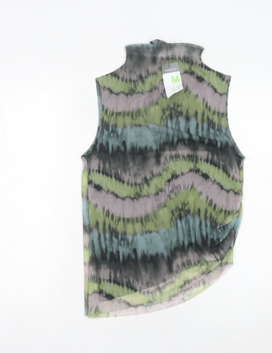 Primark Womens Multicoloured Sleeveless High Neck Tank Top Size M