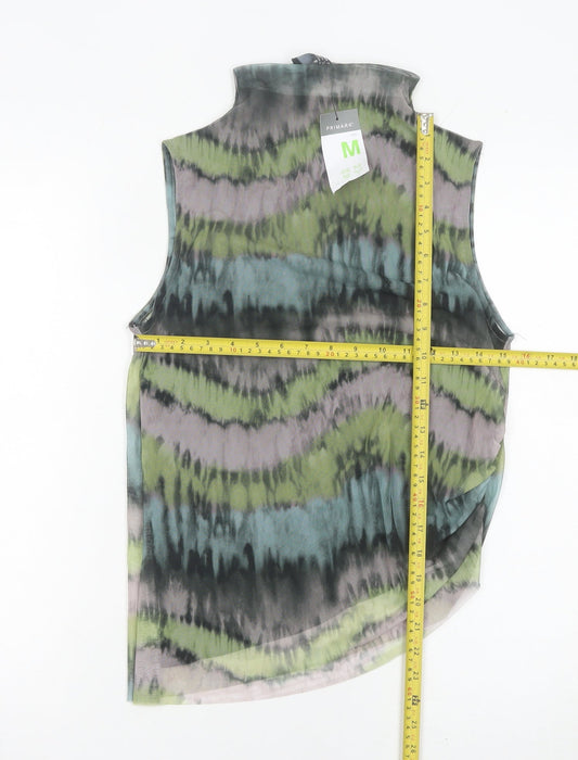 Primark Womens Multicoloured Sleeveless High Neck Tank Top Size M