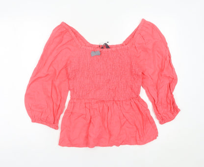 Womens UK Size 6 Marks and Spencer Pink Tunic Blouse