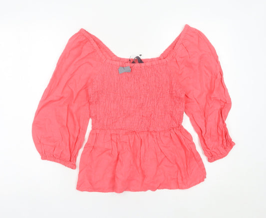 Womens UK Size 6 Marks and Spencer Pink Tunic Blouse