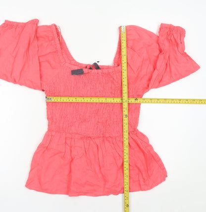 Womens UK Size 6 Marks and Spencer Pink Tunic Blouse