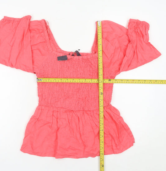 Womens UK Size 6 Marks and Spencer Pink Tunic Blouse