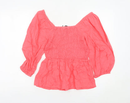 Womens UK Size 6 Marks and Spencer Pink Tunic Blouse