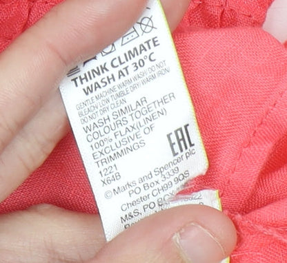 Womens UK Size 6 Marks and Spencer Pink Tunic Blouse