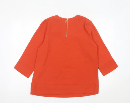 Womens UK Size 12 Marks and Spencer Orange Basic Blouse