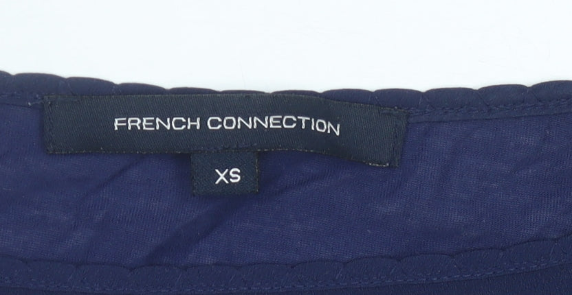 Womens UK Size XS French Connection Blue Basic Blouse