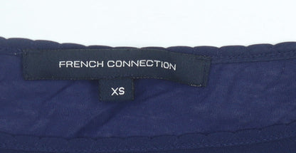 Womens UK Size XS French Connection Blue Basic Blouse
