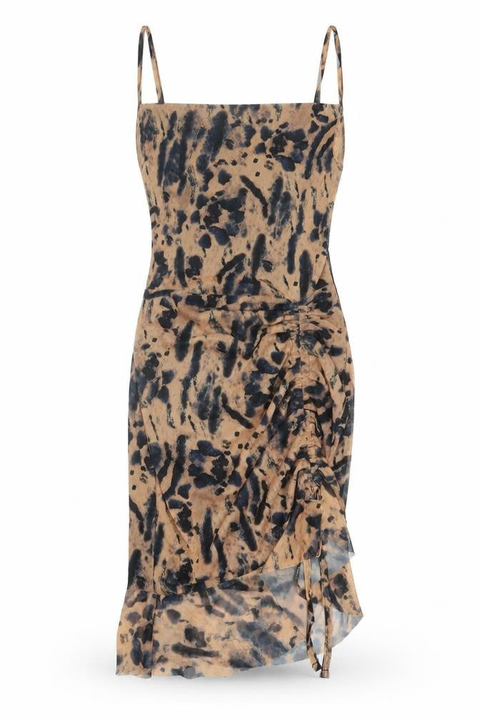 PrettyLittleThing Women’s Brown Animal Print Slip Dress Size 6