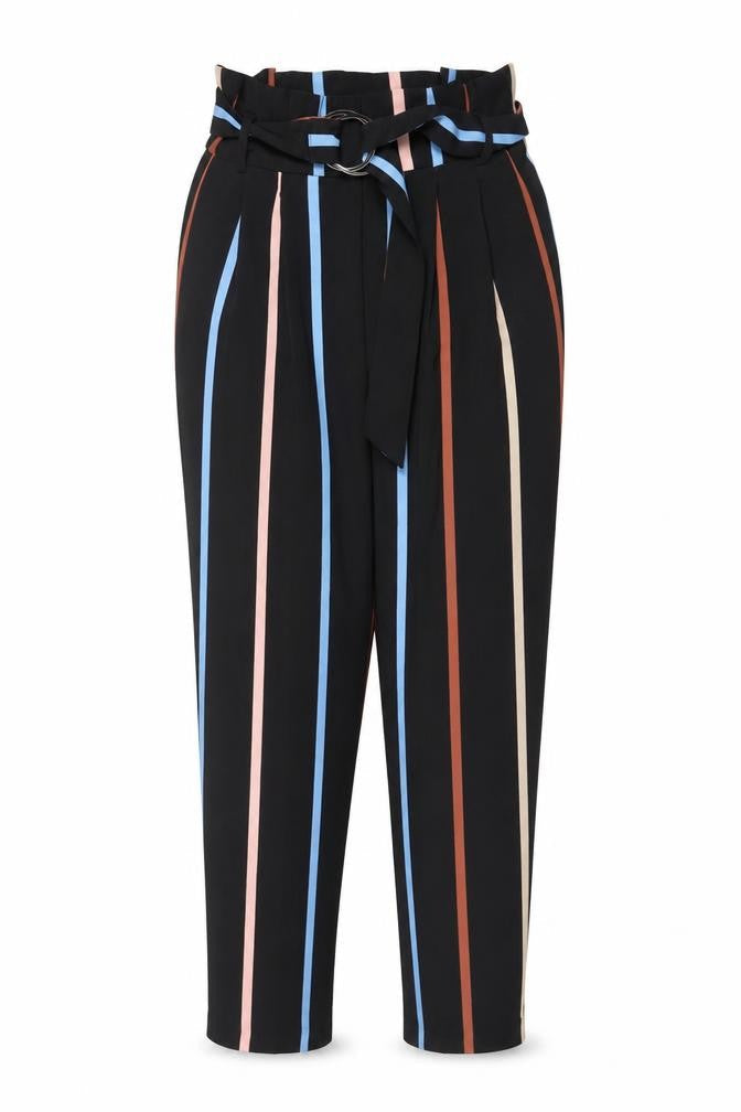 Womens UK Size 8 Miss Selfridge Regular Fit Paperbag Black Trousers