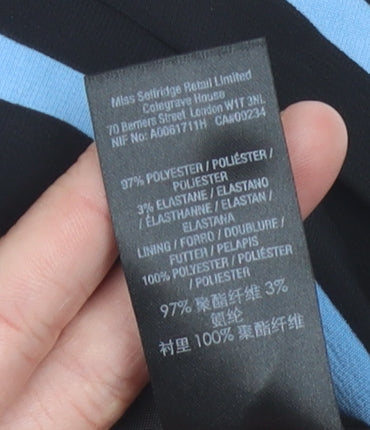 Womens UK Size 8 Miss Selfridge Regular Fit Paperbag Black Trousers
