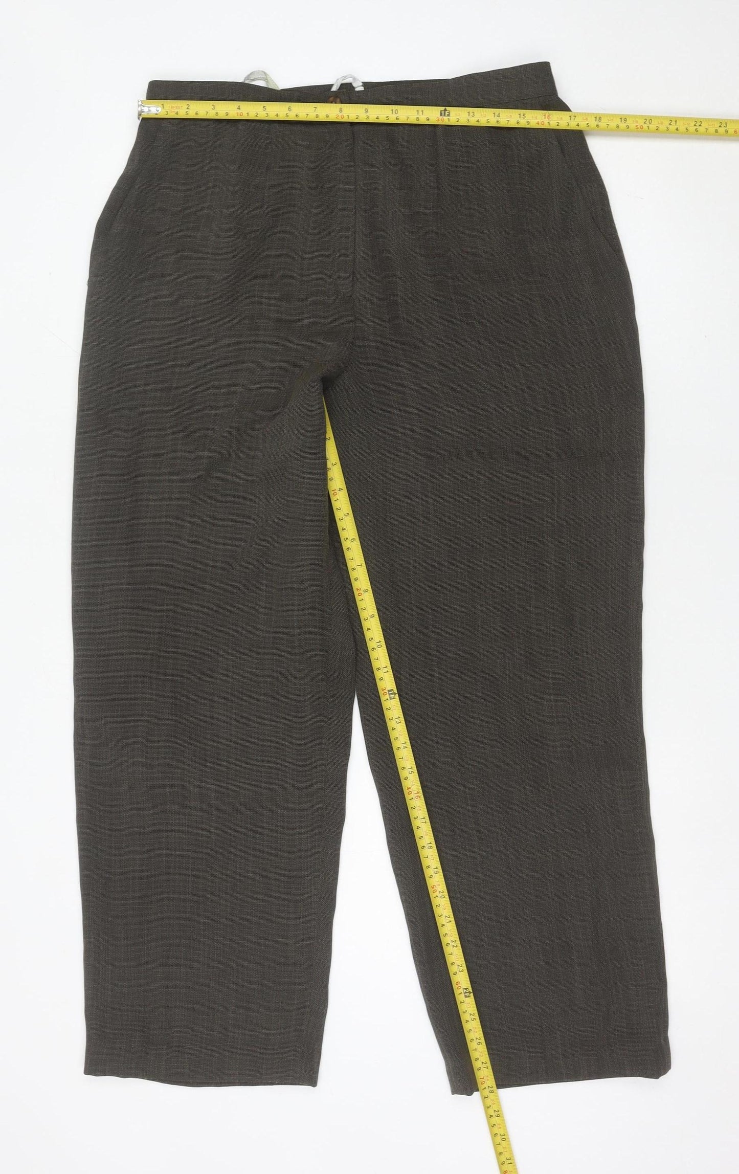Vicini Women’s Brown Size 18 Straight Leg Polyester Trousers
