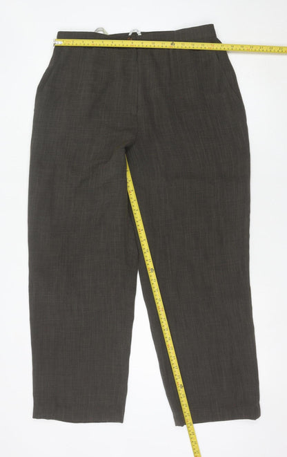 Vicini Women’s Brown Size 18 Straight Leg Polyester Trousers