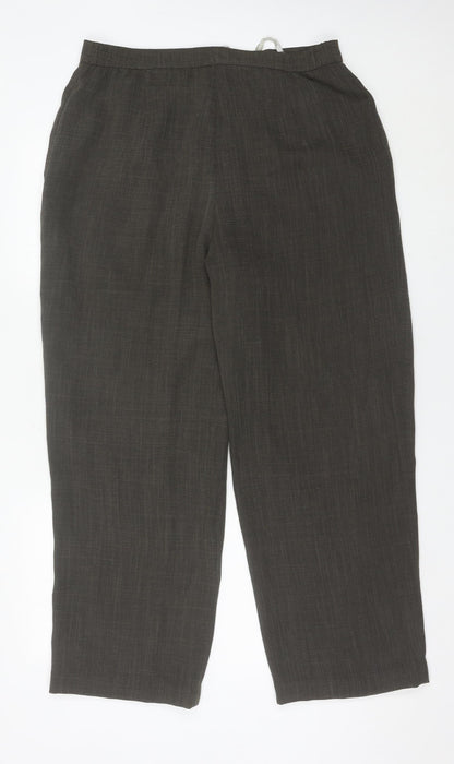 Vicini Women’s Brown Size 18 Straight Leg Polyester Trousers