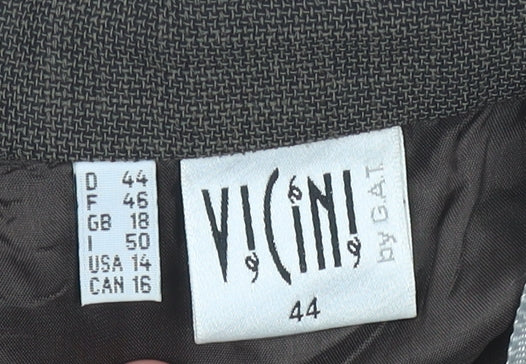 Vicini Women’s Brown Size 18 Straight Leg Polyester Trousers