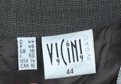 Vicini Women’s Brown Size 18 Straight Leg Polyester Trousers