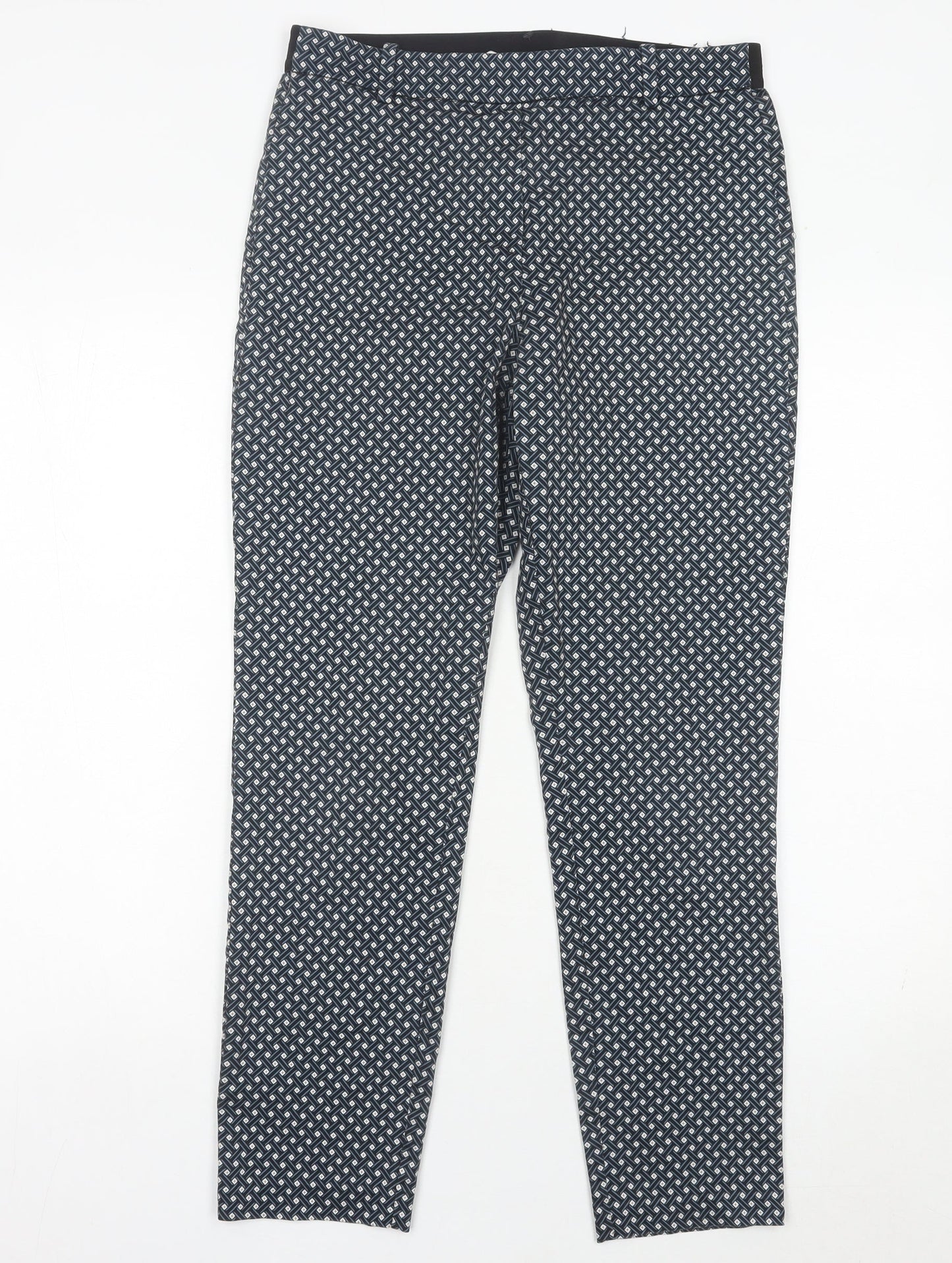 Womens UK Size 12 H&M Slim Fit Casual Workwear Multicoloured Trousers