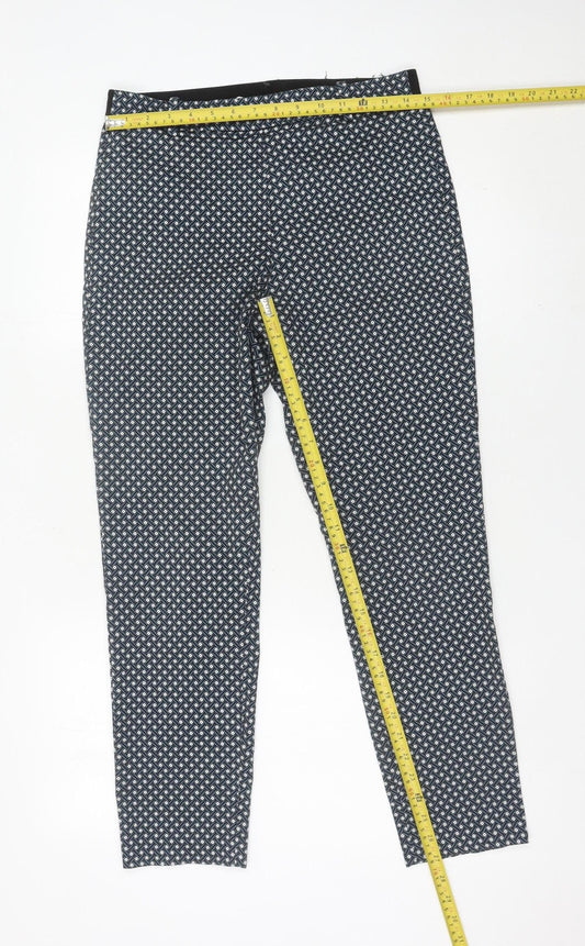 Womens UK Size 12 H&M Slim Fit Casual Workwear Multicoloured Trousers