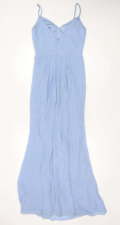 Infinite by Wed2B Women's Blue Size 6 Long Slip Dress Wedding Formal