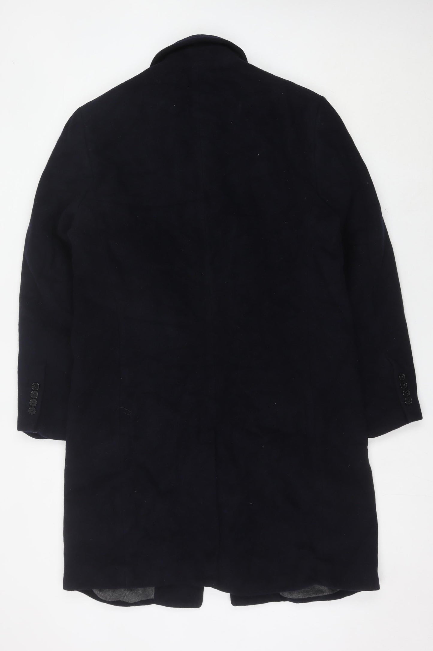 Mens UK Size M Marks and Spencer Blue Overcoat
