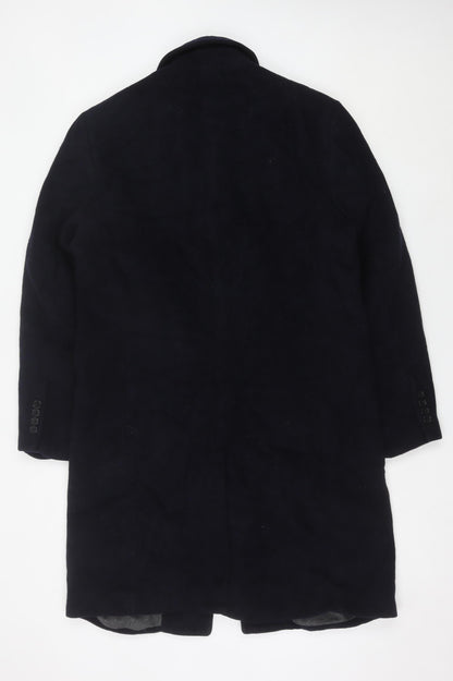 Mens UK Size M Marks and Spencer Blue Overcoat
