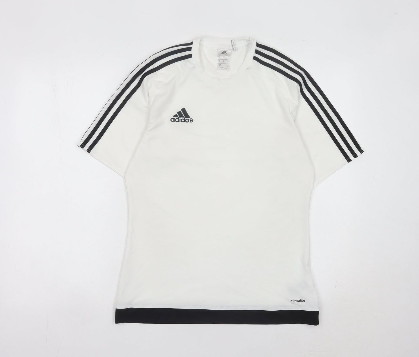 Adidas Men’s White Small Athletic Fit Short Sleeve Sports T-Shirt