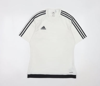 Adidas Men’s White Small Athletic Fit Short Sleeve Sports T-Shirt