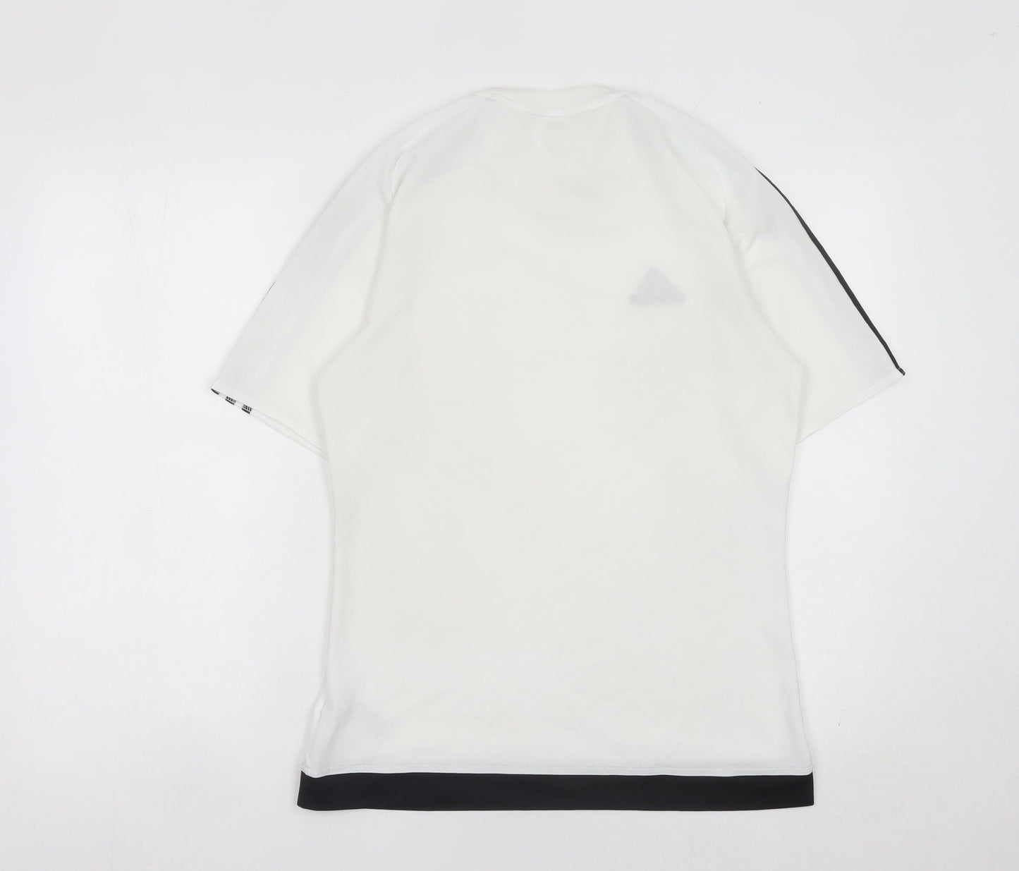 Adidas Men’s White Small Athletic Fit Short Sleeve Sports T-Shirt