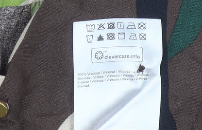 b.young Womens Multicoloured Size 12 Tunic Blouse Long Sleeve V-Neck