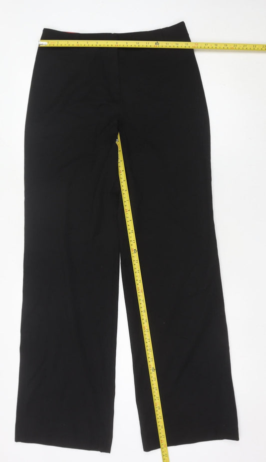 Olsen Womens Black Size 12 Straight Pleated Trousers