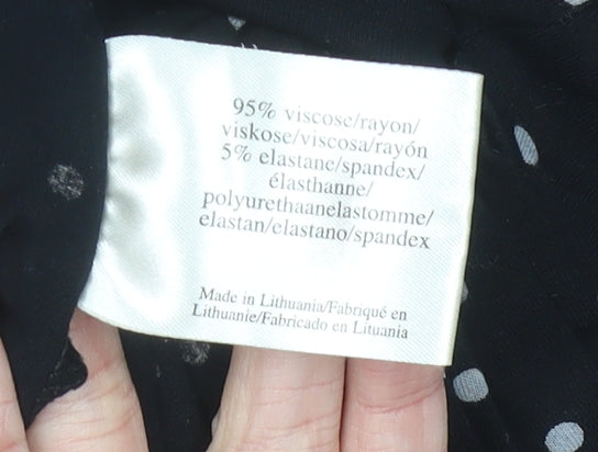 Laura Ashley Womens Black Polka Dot Sheath Dress Size 12