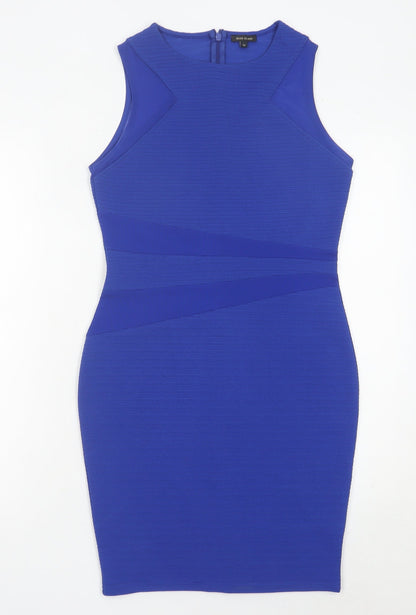 River Island Women’s Blue Bodycon Dress Size 10 Sleeveless Party Wear