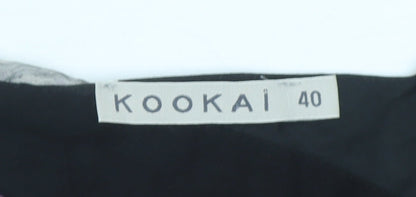 Kookai Womens Purple Grey Geometric Silk Shift Dress Size 12