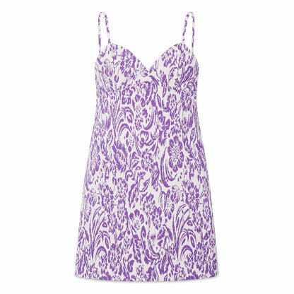 Zara Women Purple Floral Slip Dress Size 8 Short Summer