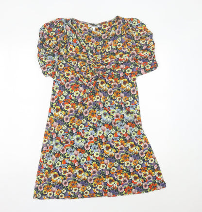 Next Women’s Multicoloured Floral A-Line Dress Size 12 Petite