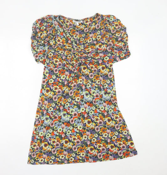 Next Women’s Multicoloured Floral A-Line Dress Size 12 Petite