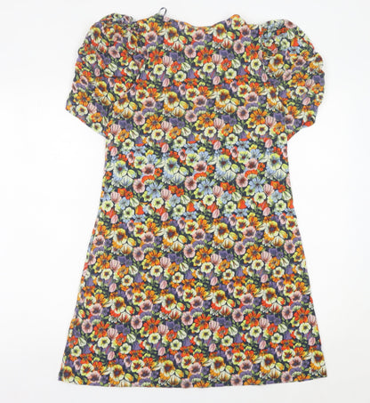 Next Women’s Multicoloured Floral A-Line Dress Size 12 Petite