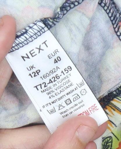 Next Women’s Multicoloured Floral A-Line Dress Size 12 Petite