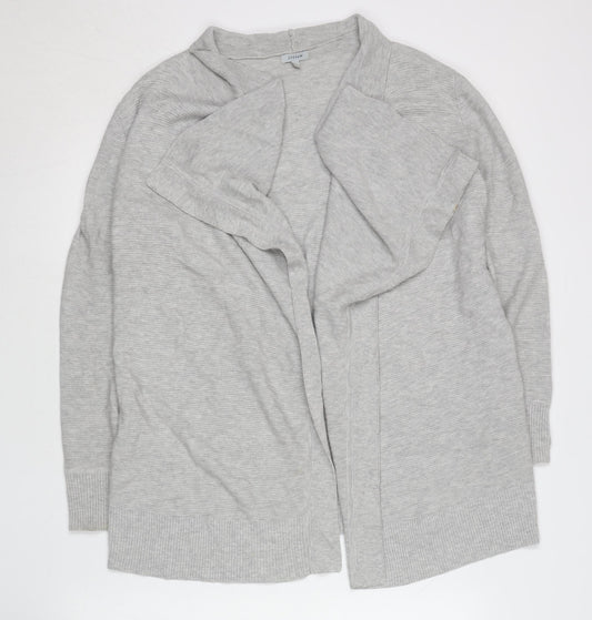 Jigsaw Womens Grey Wool Blend Open Cardigan Small Regular