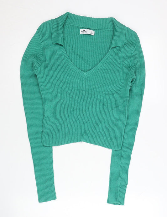 Womens UK Size M Hollister Green Pullover Jumper