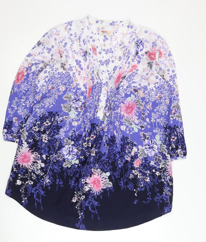 Womens UK Size 16 Marks and Spencer Multicoloured Tunic Blouse