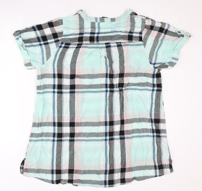 Yours Women’s Multicoloured Check Tunic Blouse UK 18 Viscose