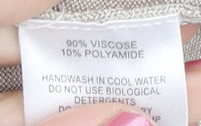 Fenn Wright Manson Women’s Beige Cardigan Size 12 Short Sleeve Knit