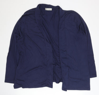 David Nieper Womens Blue Long Sleeve Cardigan UK 22 Modal Blend