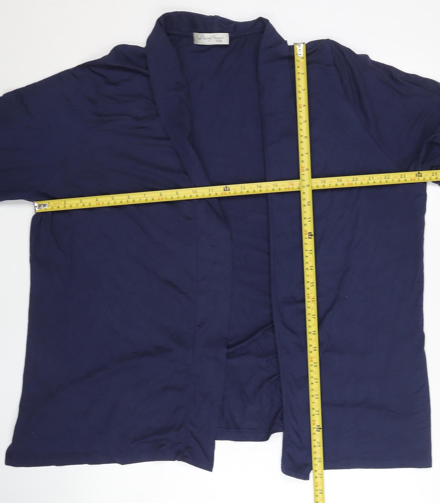 David Nieper Womens Blue Long Sleeve Cardigan UK 22 Modal Blend