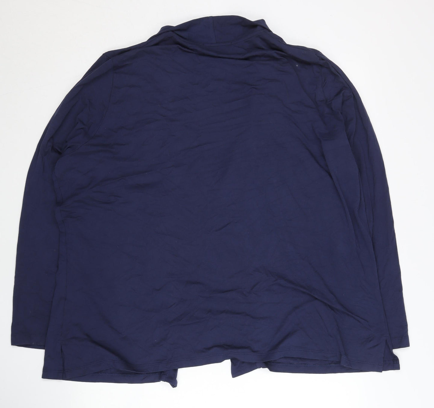 David Nieper Womens Blue Long Sleeve Cardigan UK 22 Modal Blend